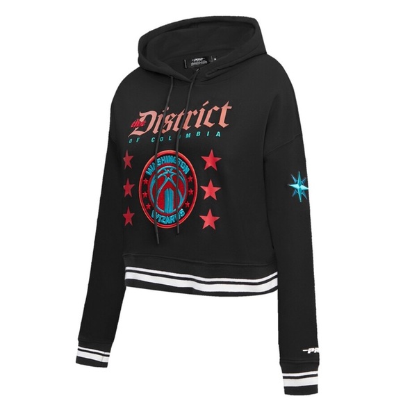 Washington Wizards Pro Standard Black 2023/24 City Edition Cropped Hoodie - Picture 2 of 7